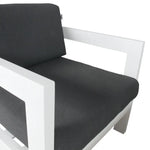 Outie 2pc Set 1 + 2 Seater Outdoor Sofa Lounge Aluminium Frame White - Furniture > Outdoor