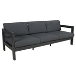 Outie 2pc Set 2 + 3 Seater Outdoor Sofa Lounge Aluminium Frame Charcoal - Furniture > Outdoor