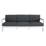 Outie 4pc Set 1 + 1 + 3 Seater Outdoor Sofa Lounge Coffee Table Aluminium White - Furniture > Outdoor