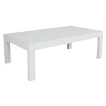 Outie 4pc Set 1 + 1 + 3 Seater Outdoor Sofa Lounge Coffee Table Aluminium White - Furniture > Outdoor