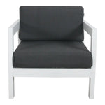 Outie 4pc Set 1 + 2 + 3 Seater Outdoor Sofa Lounge Coffee Table Aluminium White - Furniture > Outdoor