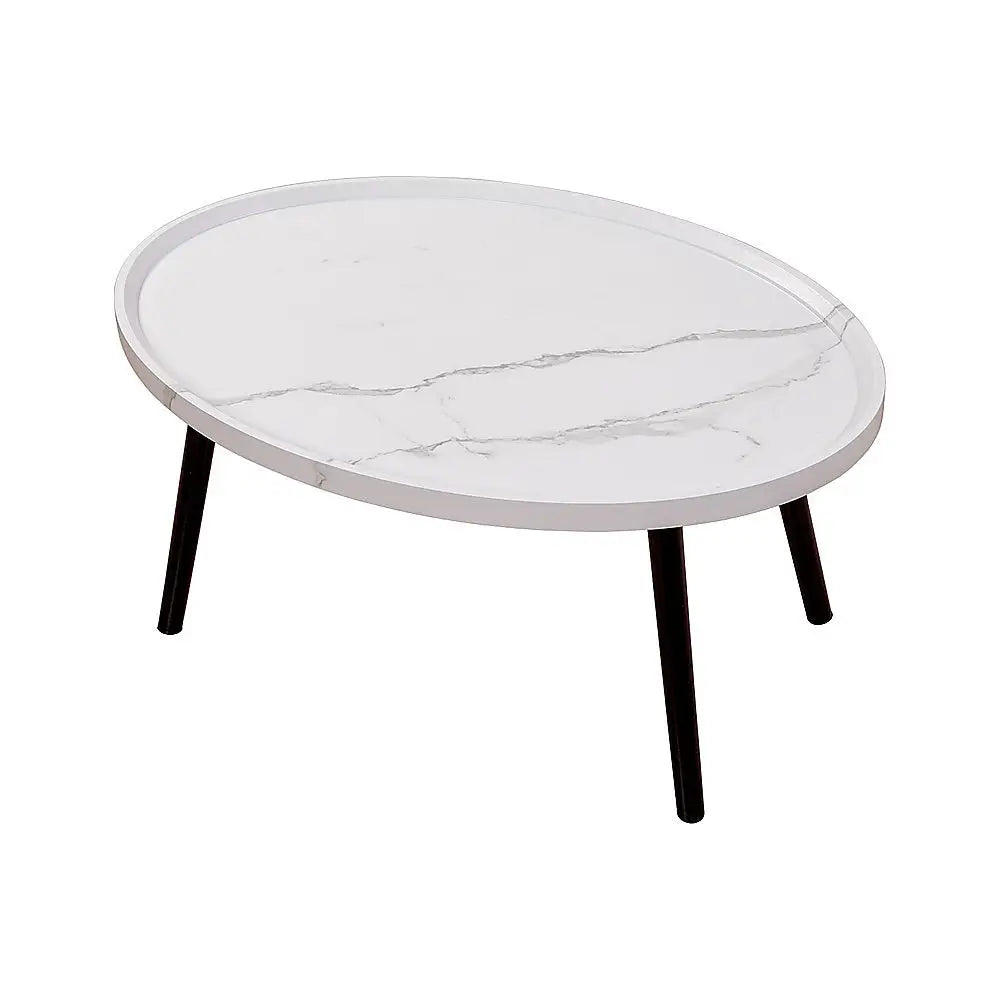 Oval Coffee Table Mid Century Modern Minimalist Display - Furniture > Living Room > Side Tables