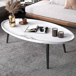 Oval Coffee Table Mid Century Modern Minimalist Display - Furniture > Living Room > Side Tables
