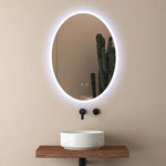 Oval Mirror LED Anti-Fog Illuminated Bathroom Living Room - Health & Beauty > Personal Care > Back Care