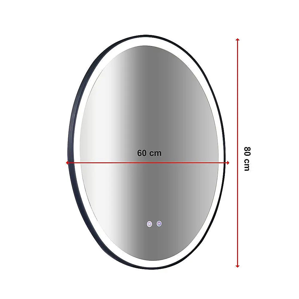 Oval Mirror LED Anti-Fog Illuminated Bathroom Living Room - Health & Beauty > Personal Care > Back Care