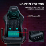OVERDRIVE Apex Series Reclining Gaming Ergonomic Office Chair with Footrest Black - Furniture > Office