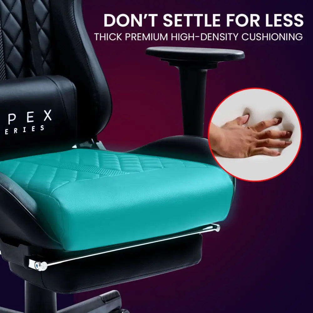 OVERDRIVE Apex Series Reclining Gaming Ergonomic Office Chair with Footrest Black - Furniture > Office