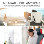 OVERDRIVE Ergonomic Office Desk Chair Height Adjustable Lumbar Support Mesh Fabric Faux Leather Headrest