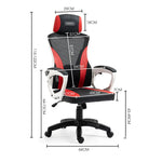 OVERDRIVE Ergonomic Office Desk Chair Height Adjustable Lumbar Support Mesh Fabric Faux Leather Headrest