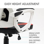 OVERDRIVE Ergonomic Office Desk Chair Height Adjustable Lumbar Support Mesh Fabric Faux Leather Headrest