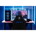 OVERDRIVE Gaming Computer PC Desk Z-Style Pink and Black Cable Management - Furniture > Office