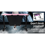 OVERDRIVE Gaming Computer PC Desk Z-Style Pink and Black Cable Management - Furniture > Office