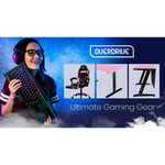 OVERDRIVE Gaming Computer PC Desk Z-Style Pink and Black Cable Management - Furniture > Office