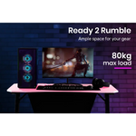 OVERDRIVE Gaming Computer PC Desk Z-Style Pink and Black Cable Management - Furniture > Office