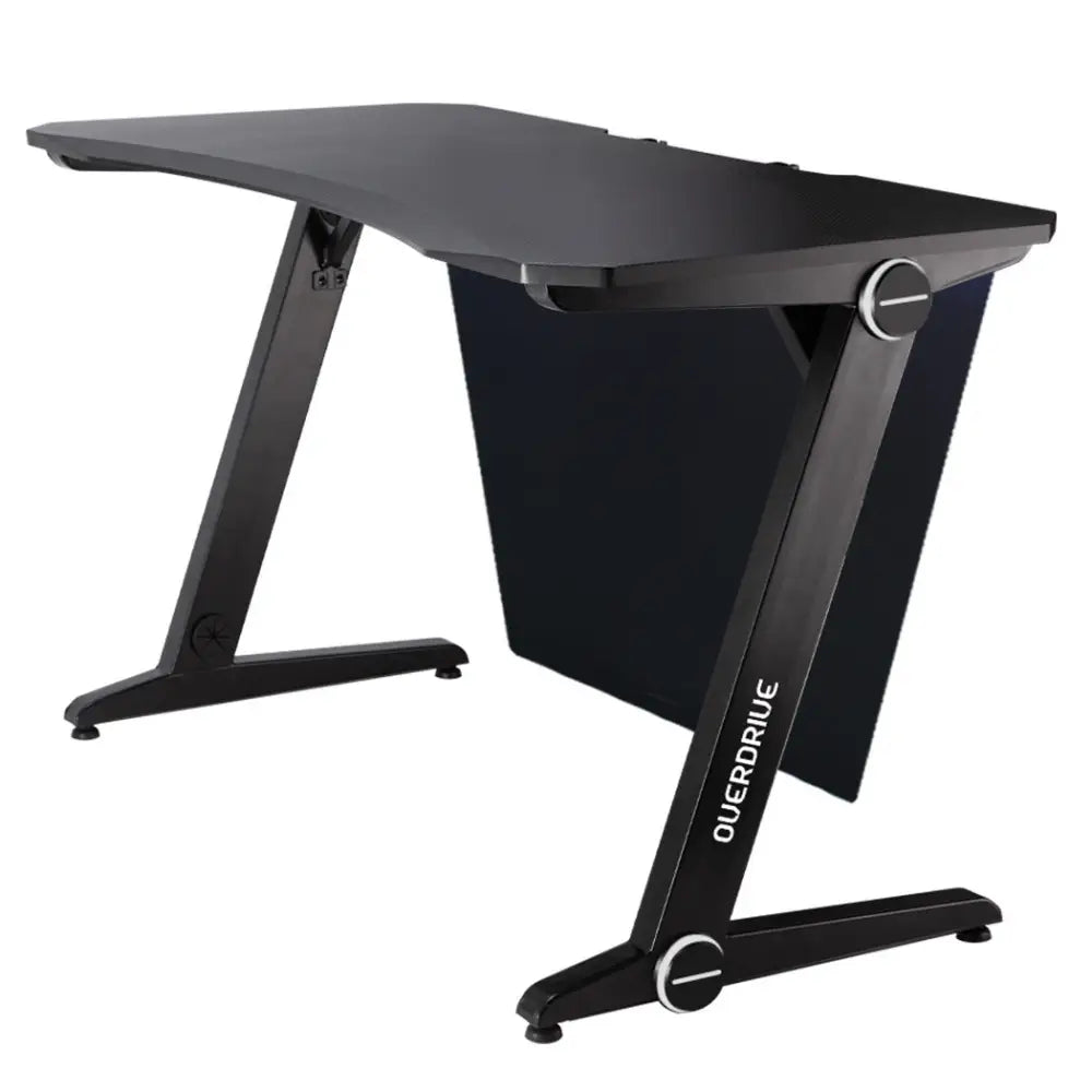 OVERDRIVE Gaming Desk 120cm PC Table Setup Computer Black Carbon Fiber Look - Furniture > Office