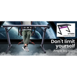 OVERDRIVE Gaming Desk 120cm PC Table Setup Computer Black Carbon Fiber Look - Furniture > Office