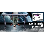 OVERDRIVE Gaming Desk 120cm PC Table Setup Computer Carbon Fiber Style Black - Furniture > Office
