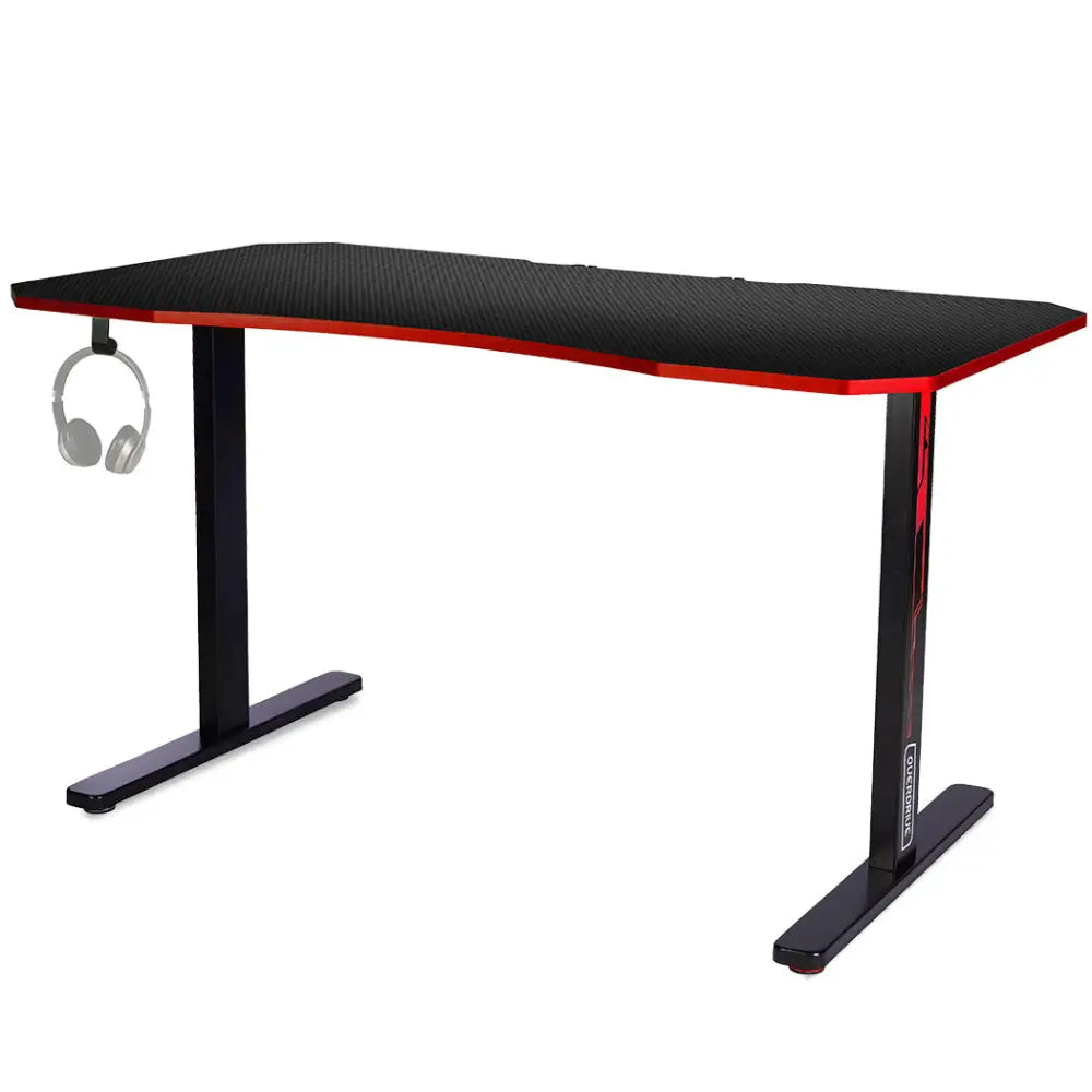 OVERDRIVE Gaming Desk 139cm PC Setup Table Computer Carbon Fiber Style Black - Furniture > Office