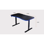 OVERDRIVE Gaming Desk 139cm PC Table Computer Setup Carbon Fiber Style Black - Furniture > Office