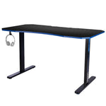 OVERDRIVE Gaming Desk 139cm PC Table Computer Setup Carbon Fiber Style Black - Furniture > Office