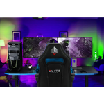 OVERDRIVE Gaming Desk 139cm PC Table Computer Setup Carbon Fiber Style Black - Furniture > Office