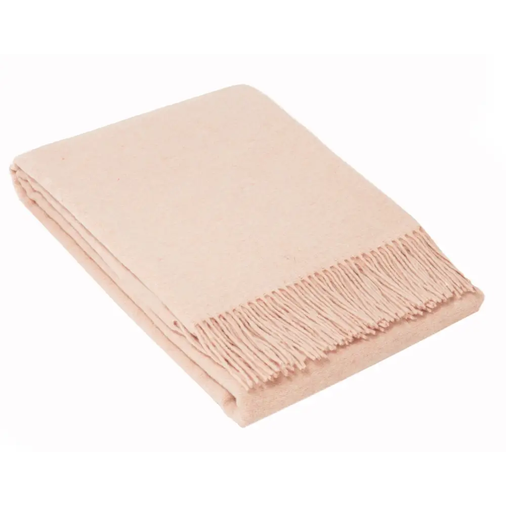 Oxford Throw - Merino Wool Blend - Blush - Home & Garden > Decor
