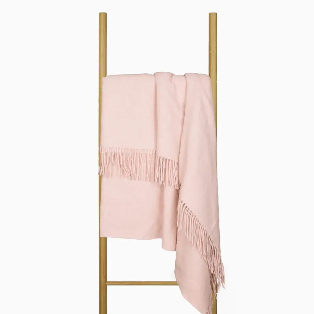 Oxford Throw - Merino Wool Blend - Blush - Home & Garden > Decor