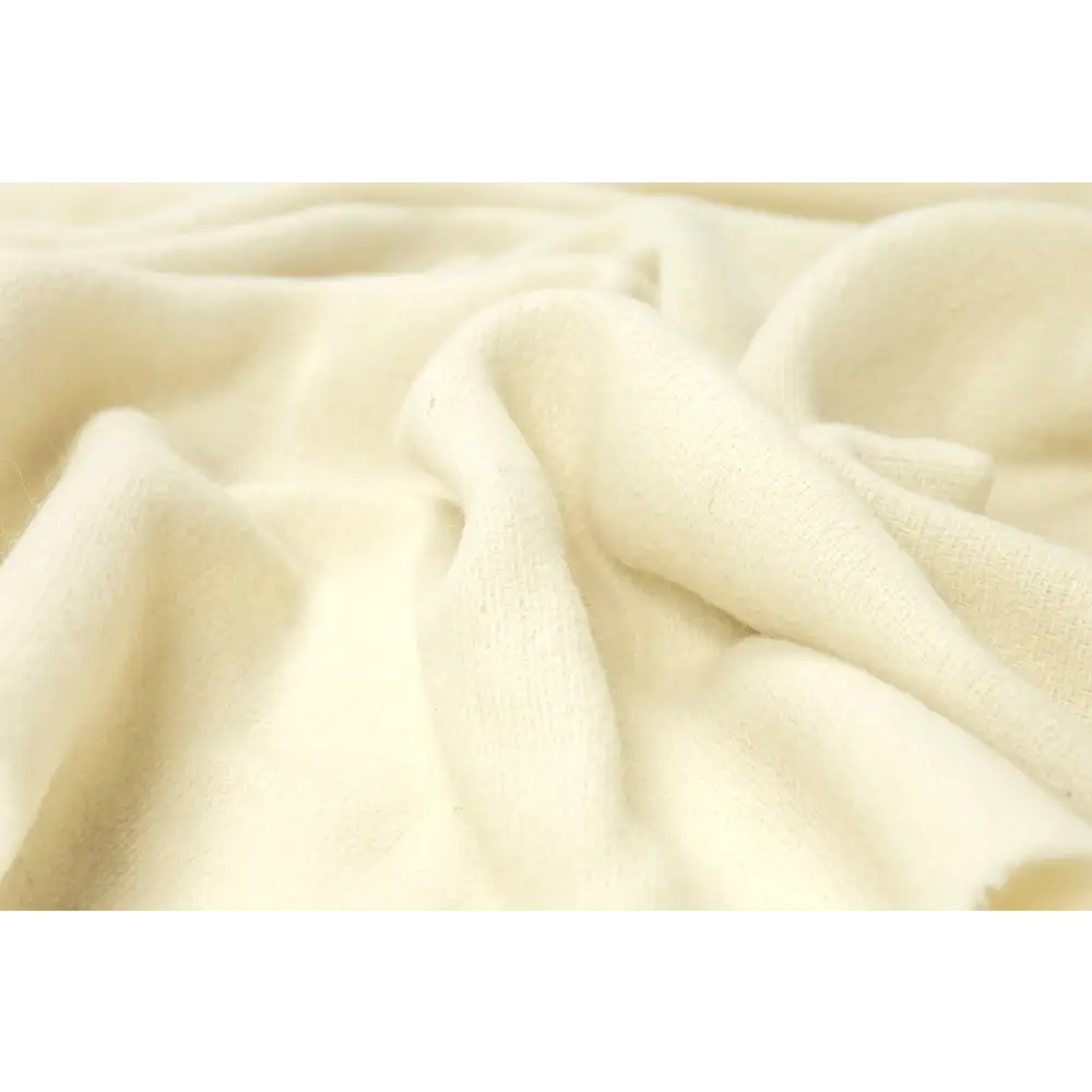 Oxford Throw - Merino Wool Blend - Ivory - Home & Garden > Decor