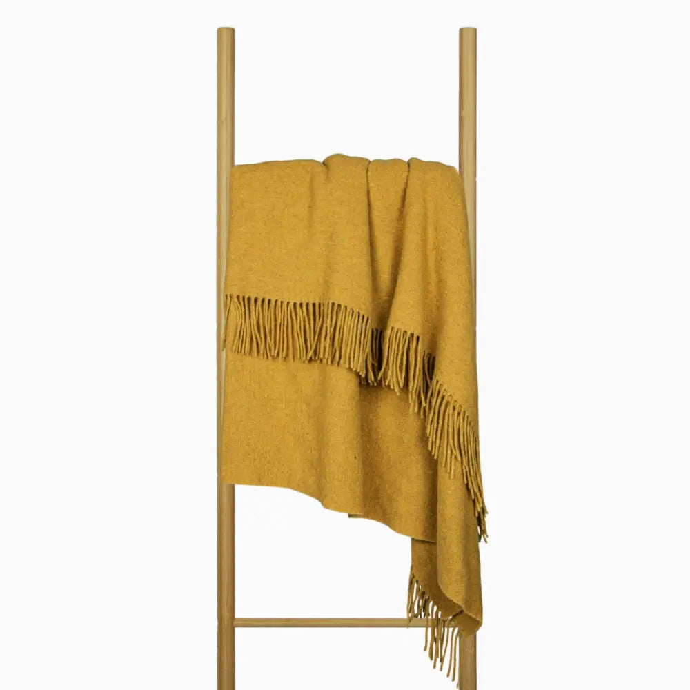 Oxford Throw - Merino Wool Blend - Mustard - Home & Garden > Decor