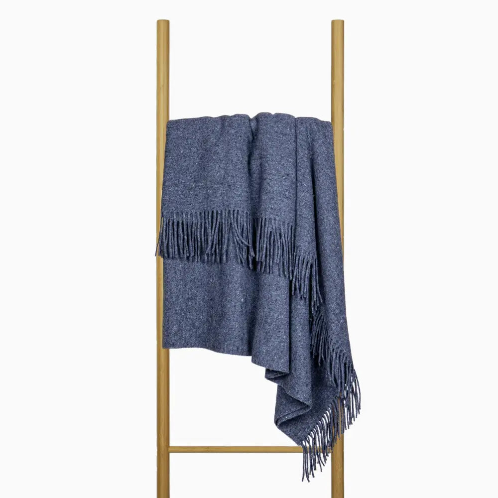 Oxford Throw - Merino Wool Blend - Navy - Home & Garden > Decor