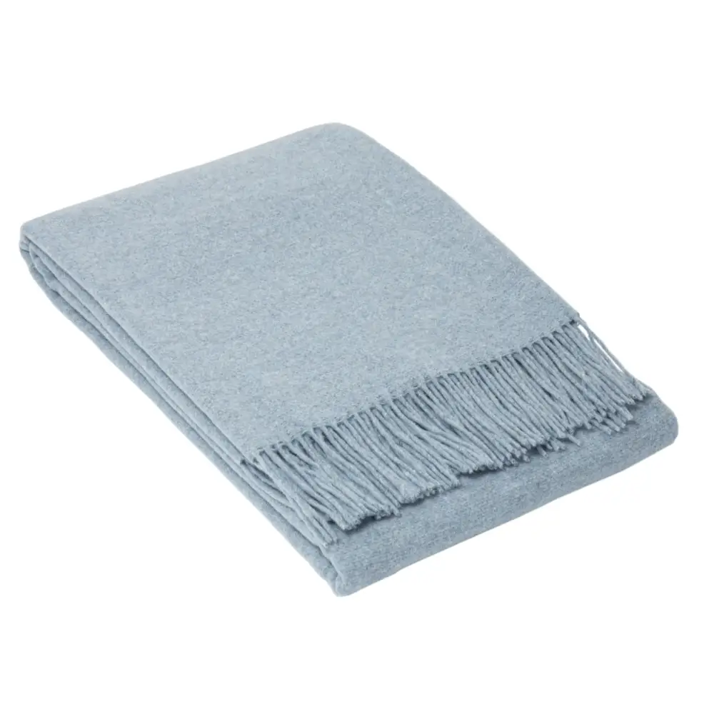 Oxford Throw - Merino Wool Blend - Sky Blue - Home & Garden > Decor