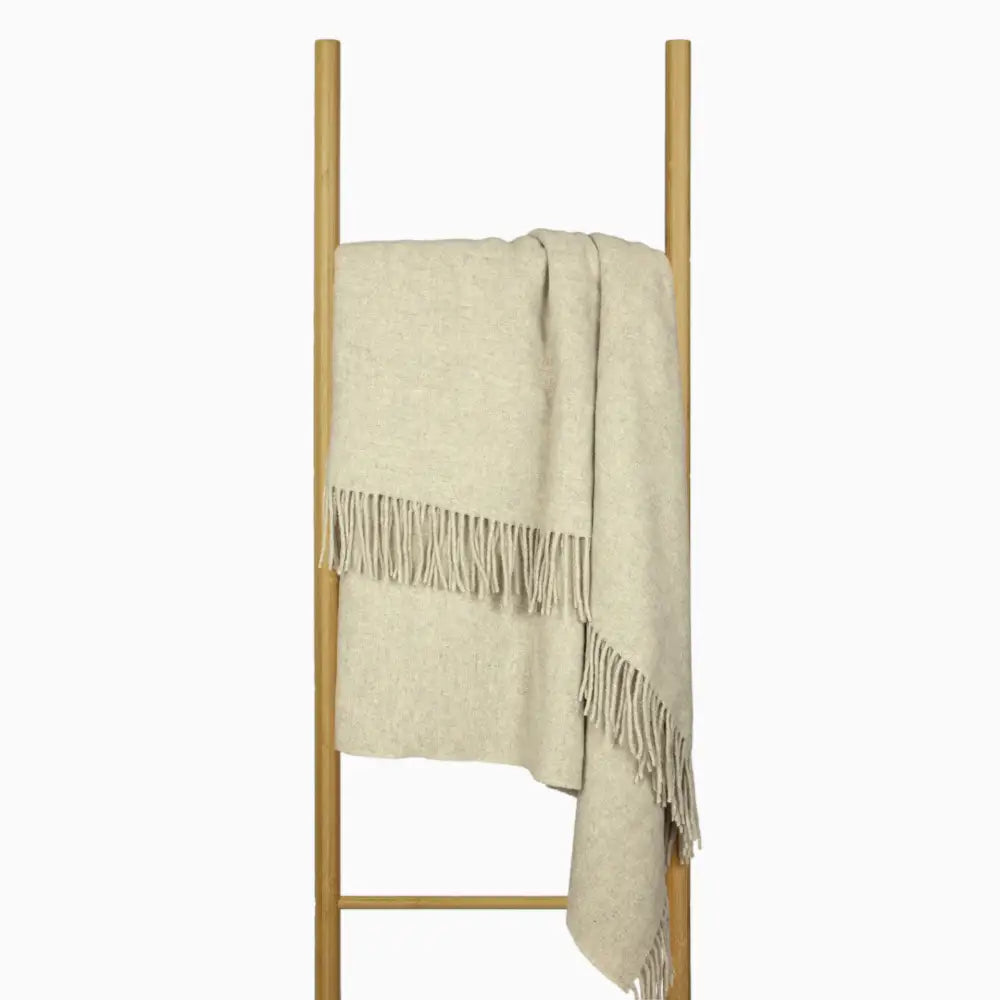 Oxford Throw - Merino Wool Blend - Stone - Home & Garden > Decor