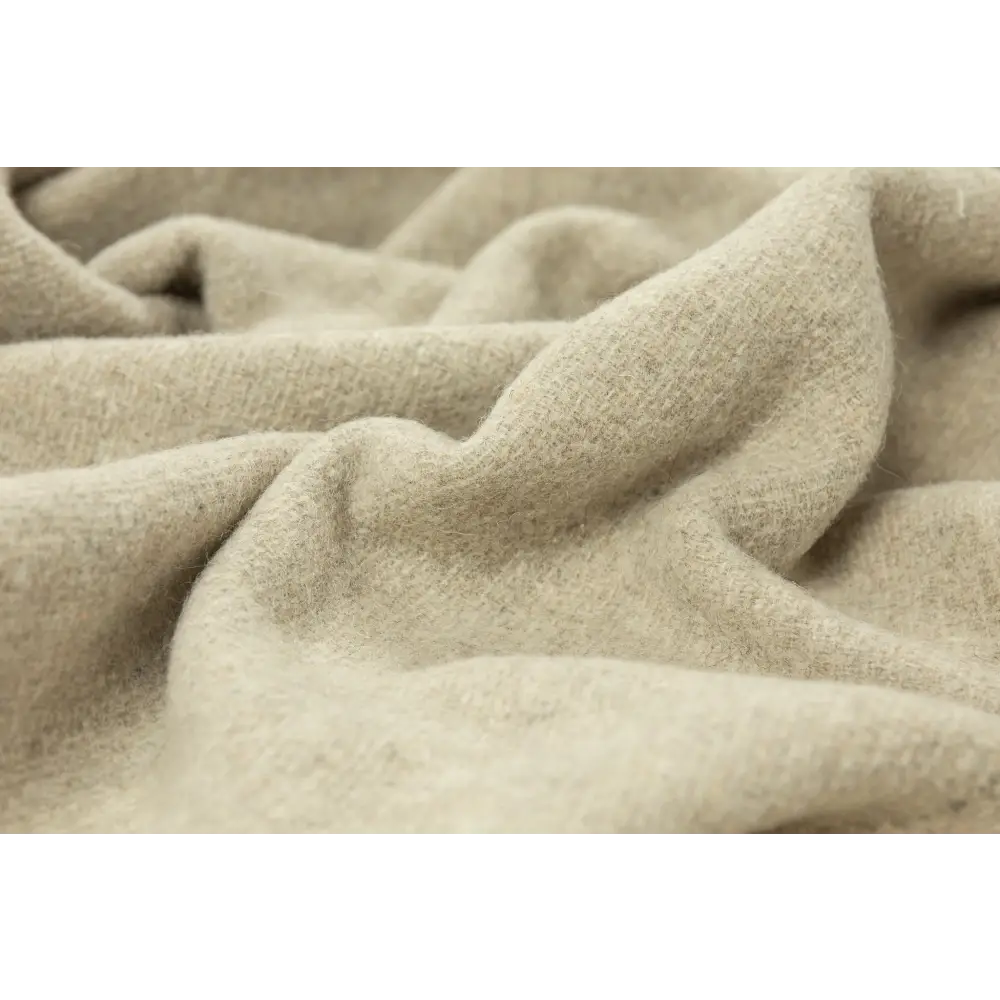 Oxford Throw - Merino Wool Blend - Stone - Home & Garden > Decor