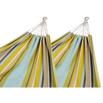 Pack of 2 Corban Aqua Hammocks Multicoloured Stripes 220x140cm - Home & Garden > Hammocks
