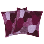Pack of 2 Giovanni Fuchsia Purple Cushion Cover Made In Europe - Home & Garden > Decor