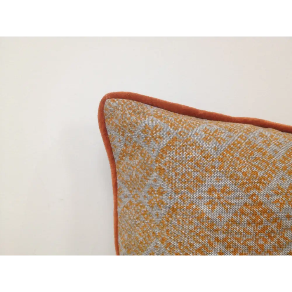 Pack of 4 Azuk Orange & Grey Cushion Covers 50cm x 50cm - Home & Garden > Decor