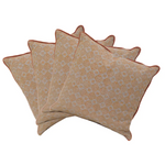 Pack of 4 Azuk Orange & Grey Cushion Covers 50cm x 50cm - Home & Garden > Decor