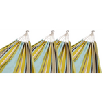 Pack of 4 Corban Aqua Hammocks Multicoloured Stripes 220x140cm - Home & Garden > Hammocks