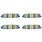 Pack of 4 Corban Royal Rectangle 35x70cm Striped Multicoloured Cushion Cover - Home & Garden > Decor