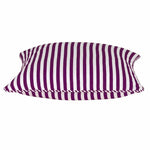 Pack of 4 Dandi Fuchsia Plum Purple & White Striped Square Cushion Covers 40x40cm - Home & Garden > Decor
