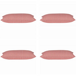 Pack of 4 Dandi Red & White Rectangle Cushion Covers - Home & Garden > Decor