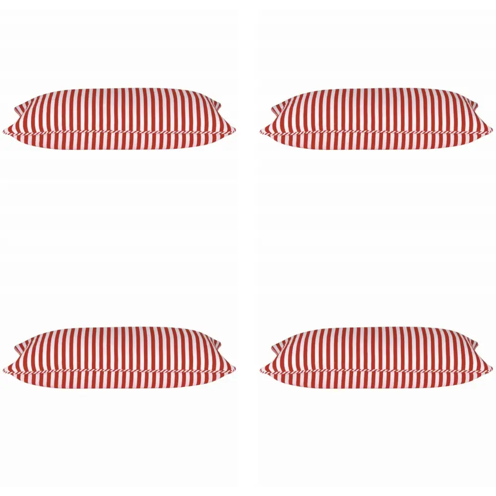 Pack of 4 Dandi Red & White Rectangle Cushion Covers - Home & Garden > Decor