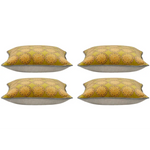 Pack of 4 Duffy Mustard and Grey Square Cushion Covers - Home & Garden > Decor
