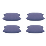 Pack of 4 Elements Indigo Blue Base Colour Square Cushion Covers - Home & Garden > Decor