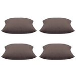 Pack of 4 Elements Stone Brown Solid Base Colour Square Cushion Covers - Home & Garden > Decor