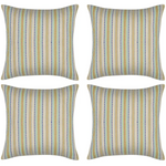 Pack of 4 Finn Yellow Multicoloured Retro Cushion Cover - Home & Garden > Decor