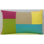 Pack of 4 Geo Turquoise Block Design 30x50cm Cushion Cover - Home & Garden > Decor