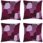 Pack of 4 Giovanni Fuchsia Purple Cushion Cover Made In Europe - Home & Garden > Decor