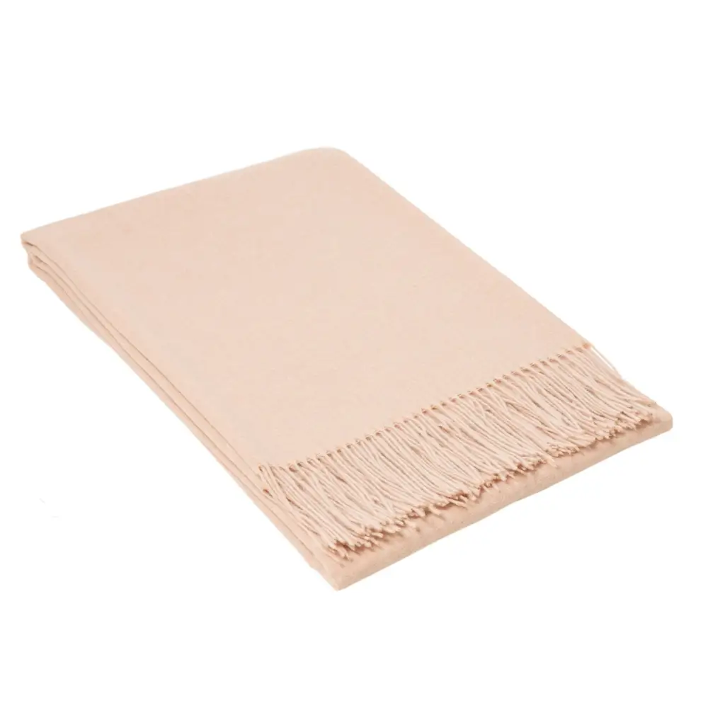 Paddington Throw - Fine Wool Blend - Blush - Home & Garden > Decor