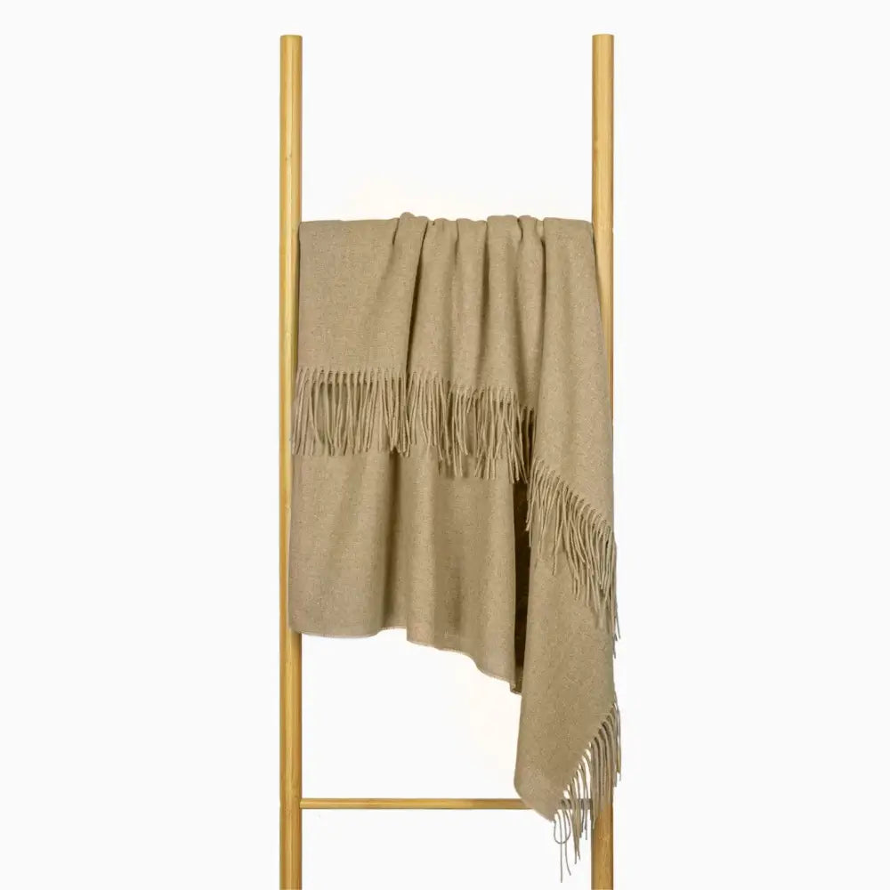 Paddington Throw - Fine Wool Blend - Camel - Home & Garden > Decor
